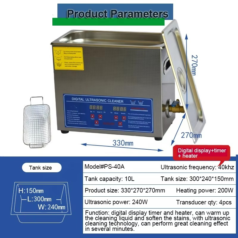 Nettoyeur à ultrasons numériqu - Ultrasonic Cleaning Machine 10L Digital avis et prix